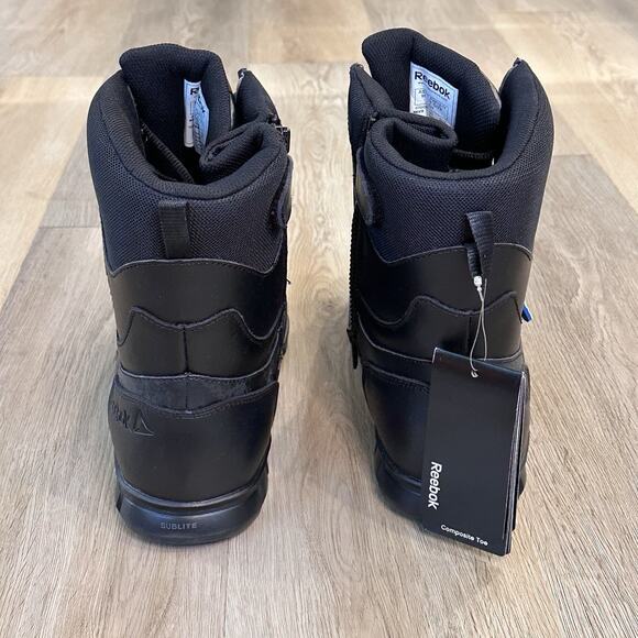Reebok NEW Sublite Cushion Tactical Waterproof Men 11.5 Boots 8” Zipper Comp Toe main image 4